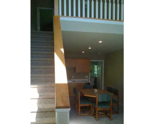 Okoboji Resort Stairs and Kitchen